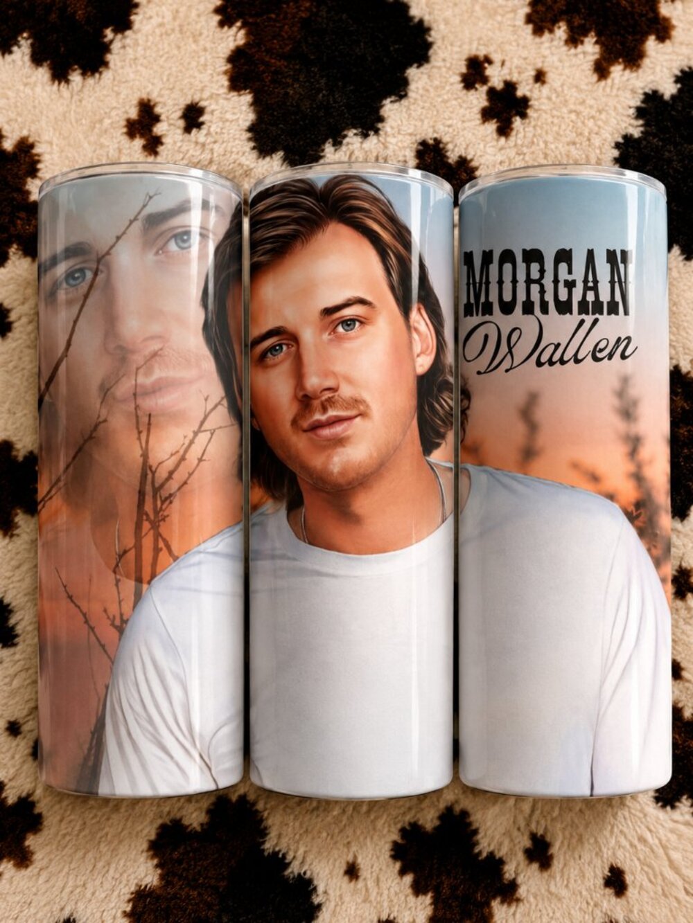 Morgan Wallen Custom 20oz Skinny Tumbler Insulated Drinkware Cup